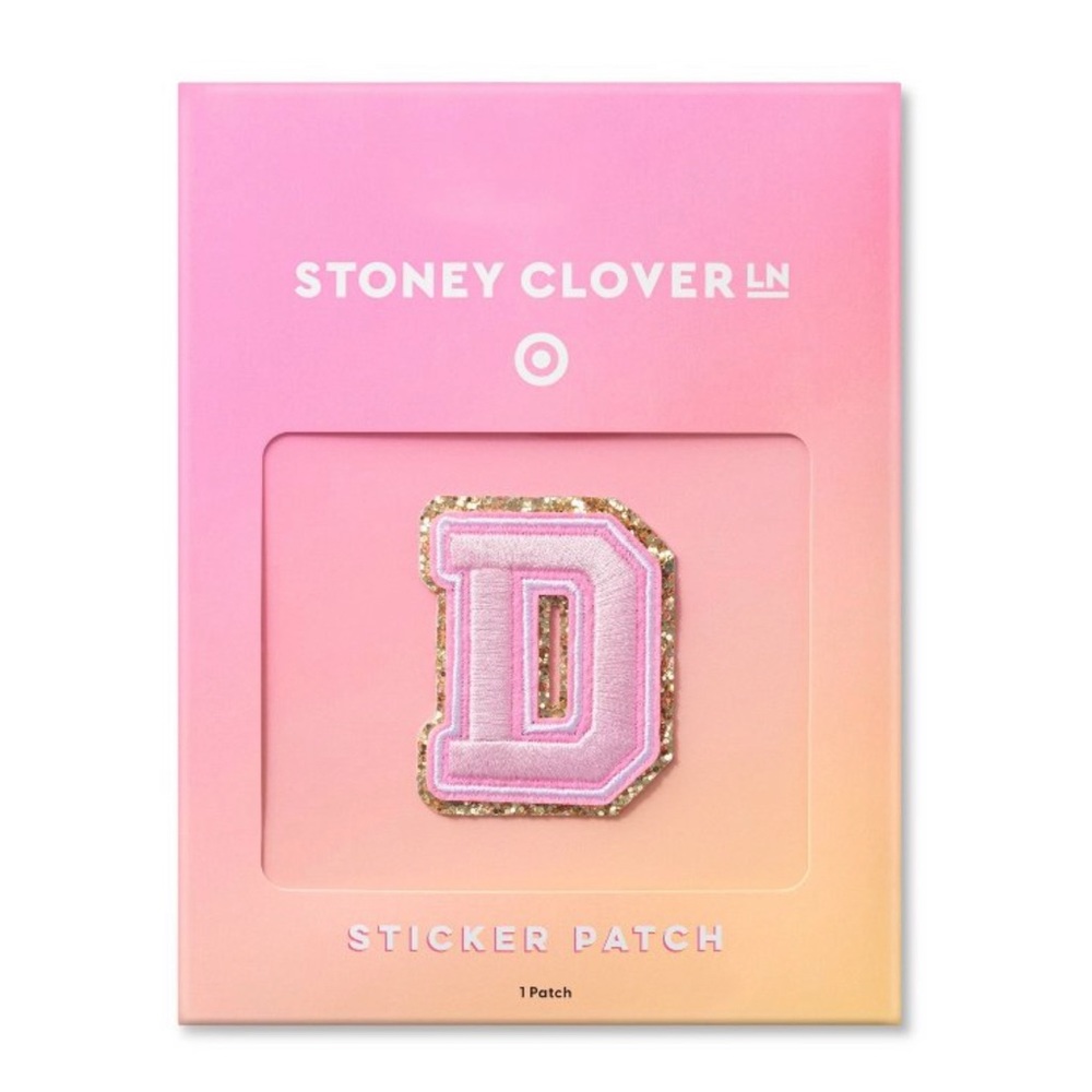 NWT! Stoney Clover Lane x Target - Letter D Patch Pink Glitter